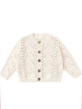Quincy Mae/Rylee + Cru Knit Cardigan - neutral 18-24mo